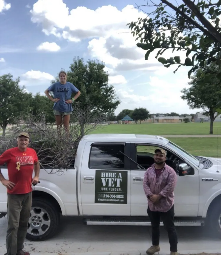 Top-rated yard maintenance in McKinney, TX by Hire-a-Vet Mulch Beds & Junk Removal