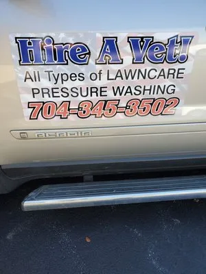 Hire a Vet Pressure Washing and Lawn Care Logo