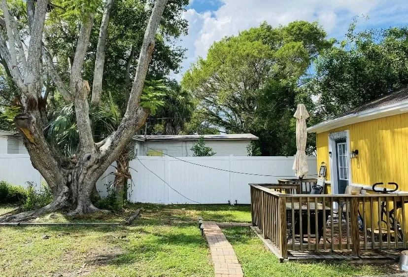 Custom outdoor landscaping in Valrico, FL by His and Hers Tree Service