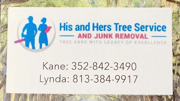 His and Hers Tree Service Logo