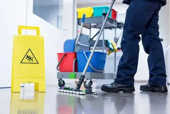 His Majesty Cleaning Service Logo