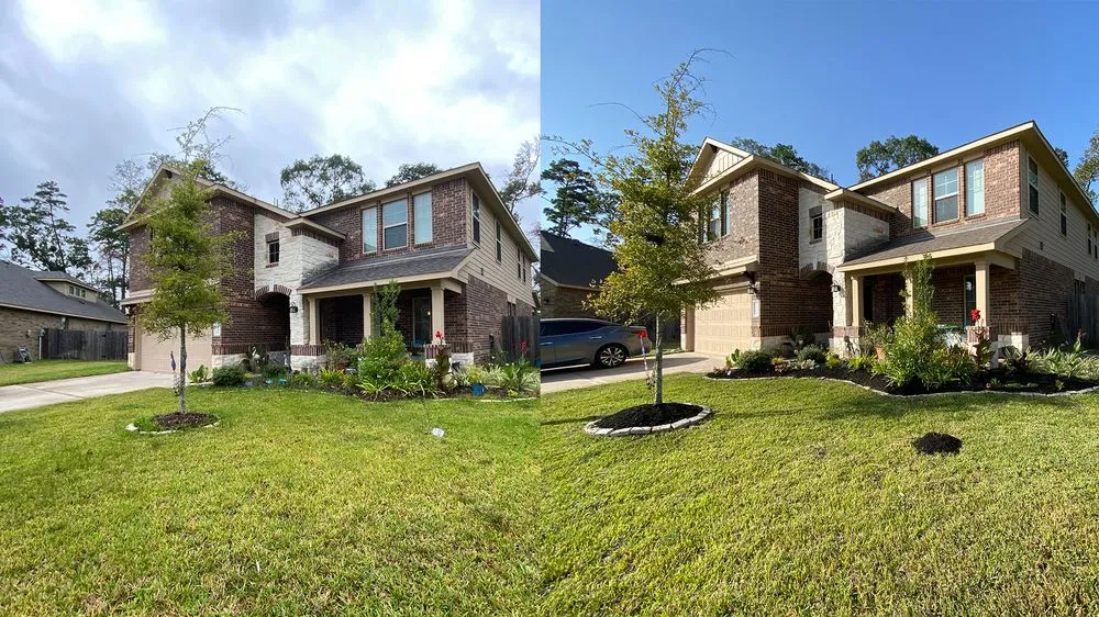 Professional landscape installation in Montgomery, TX by HLB Services