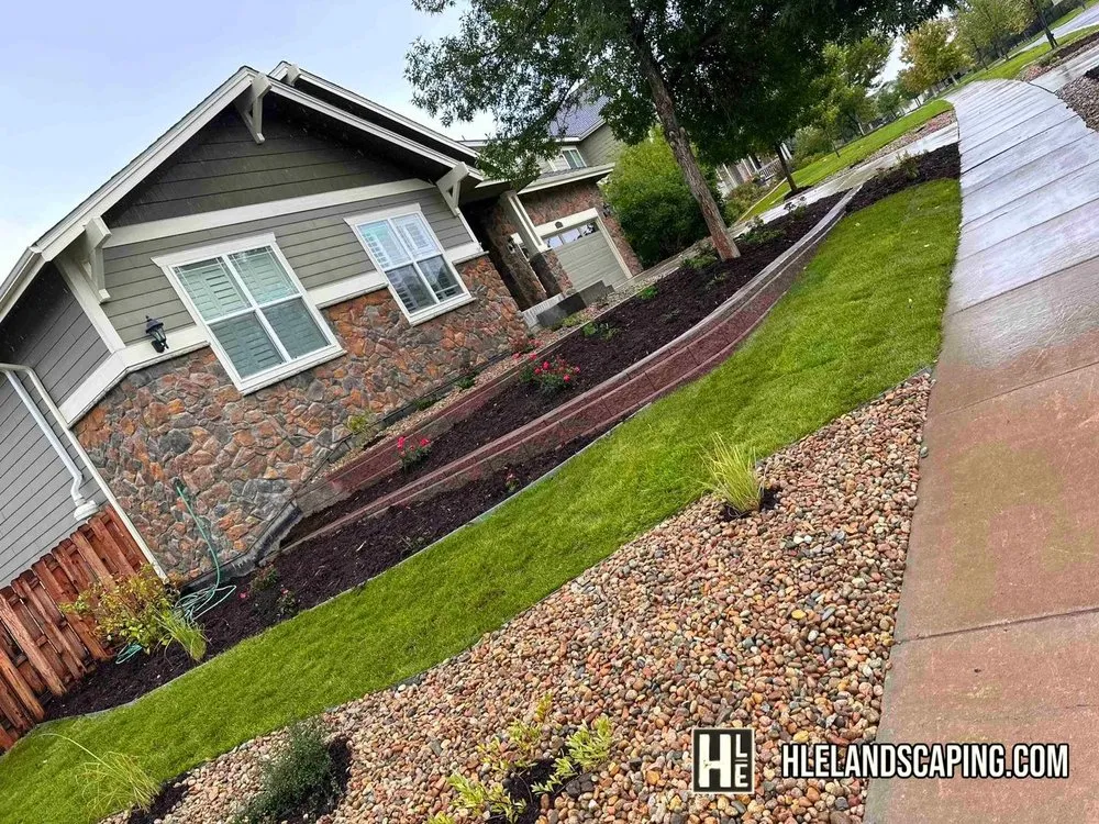 Custom lawn mowing service for year-round maintenance across Aurora, CO - HLE Landscaping & Concrete