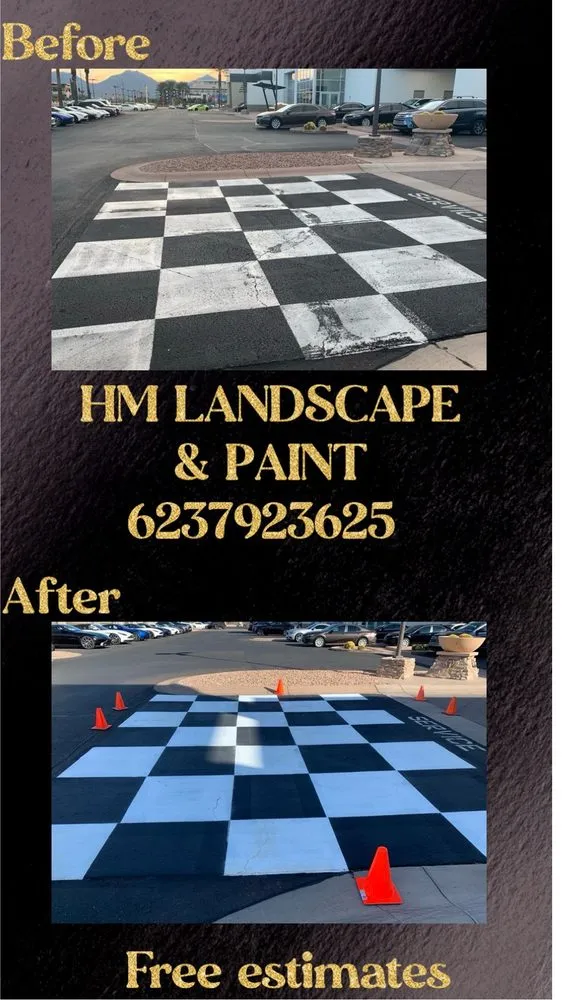 Top-rated lawn mowing service with custom design in Buckeye, AZ by HM Landscape & Paint