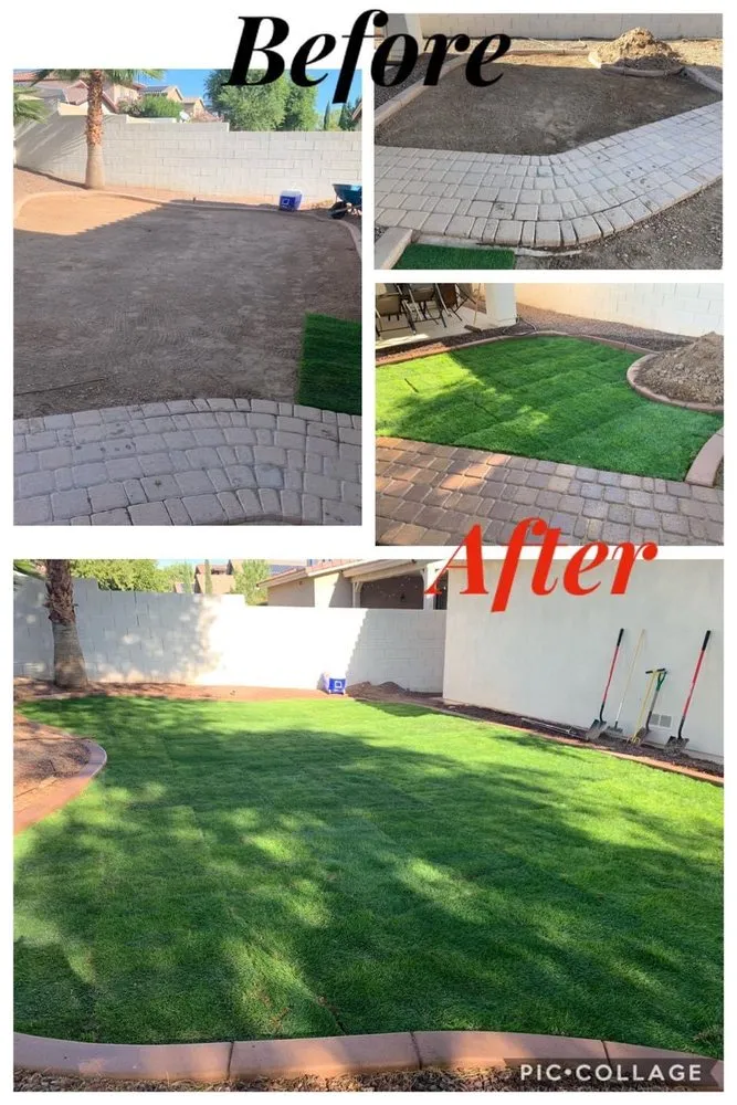 Professional garden landscaping with custom design across Buckeye, AZ - HM Landscape & Paint