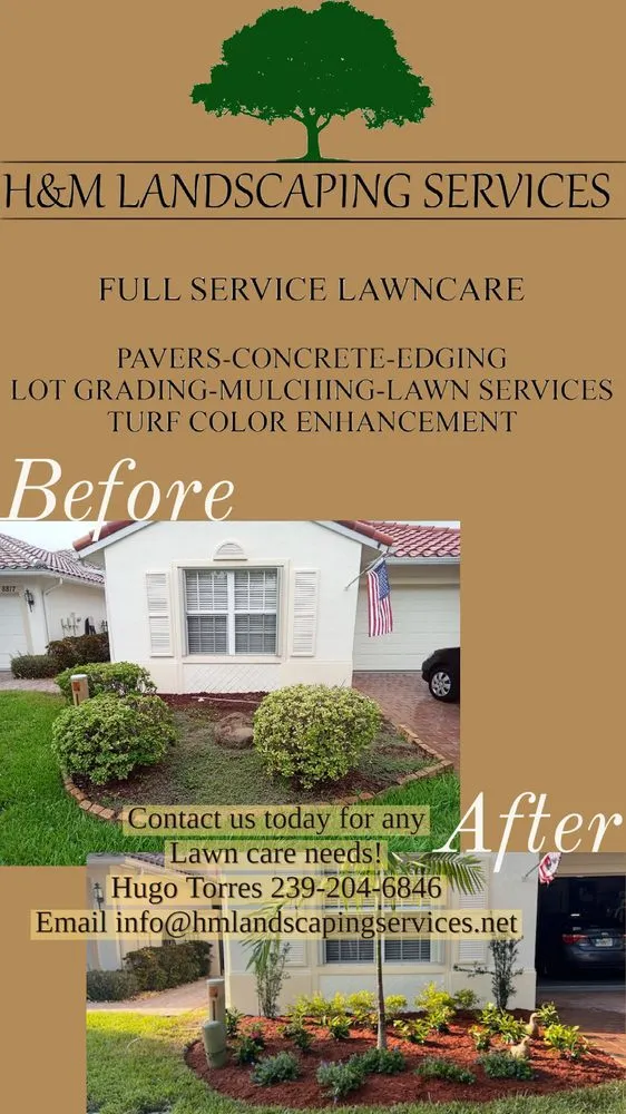 Top-rated yard maintenance in Bonita Springs, FL by H&M Landscaping Services