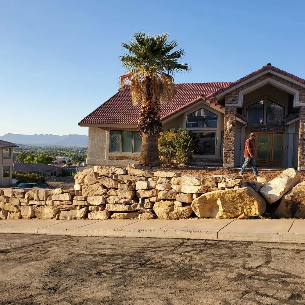 Local landscape installation in St. George, UT by H&M Stone and Gardens