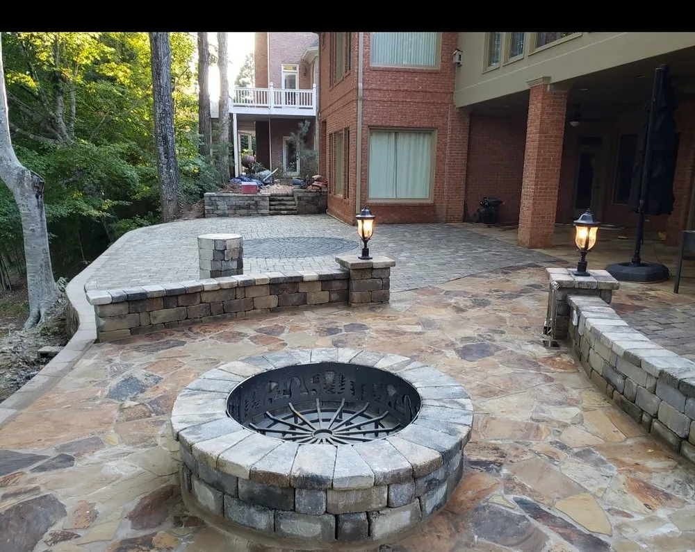 Professional landscape installation near you in Alpharetta, GA by HM Stonework and Landscape
