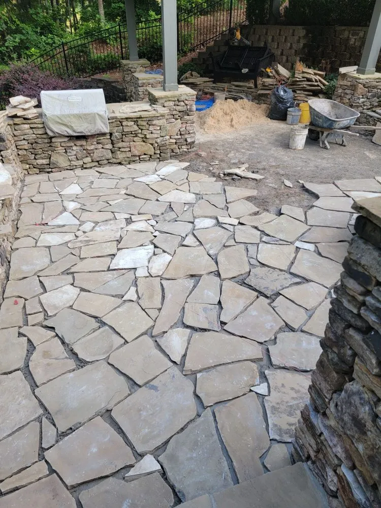 Local landscaping services for beautiful yards in Alpharetta, GA by HM Stonework and Landscape