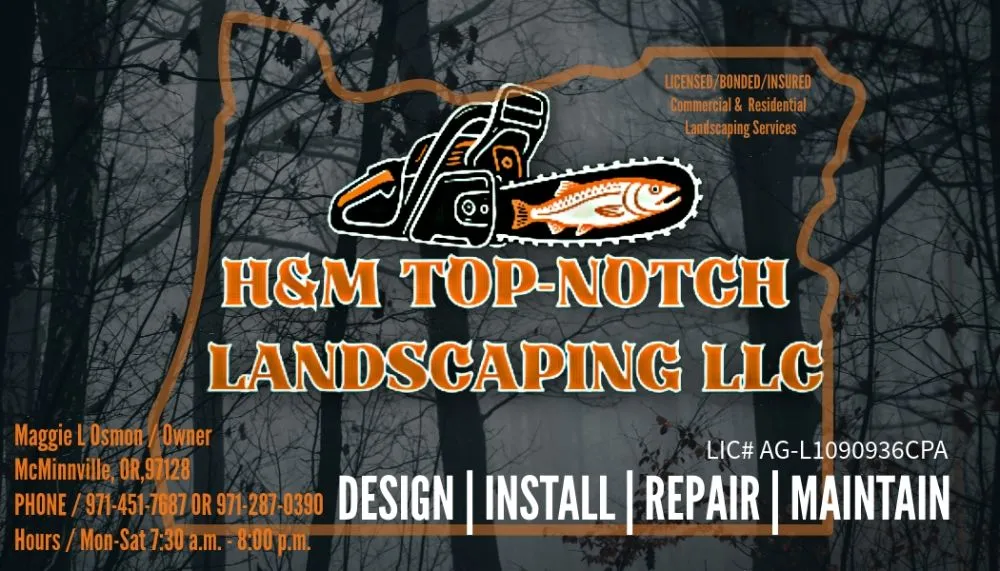 Local landscape installation for outdoor upgrades in McMinnville, OR by H&M Top-Notch Landscaping
