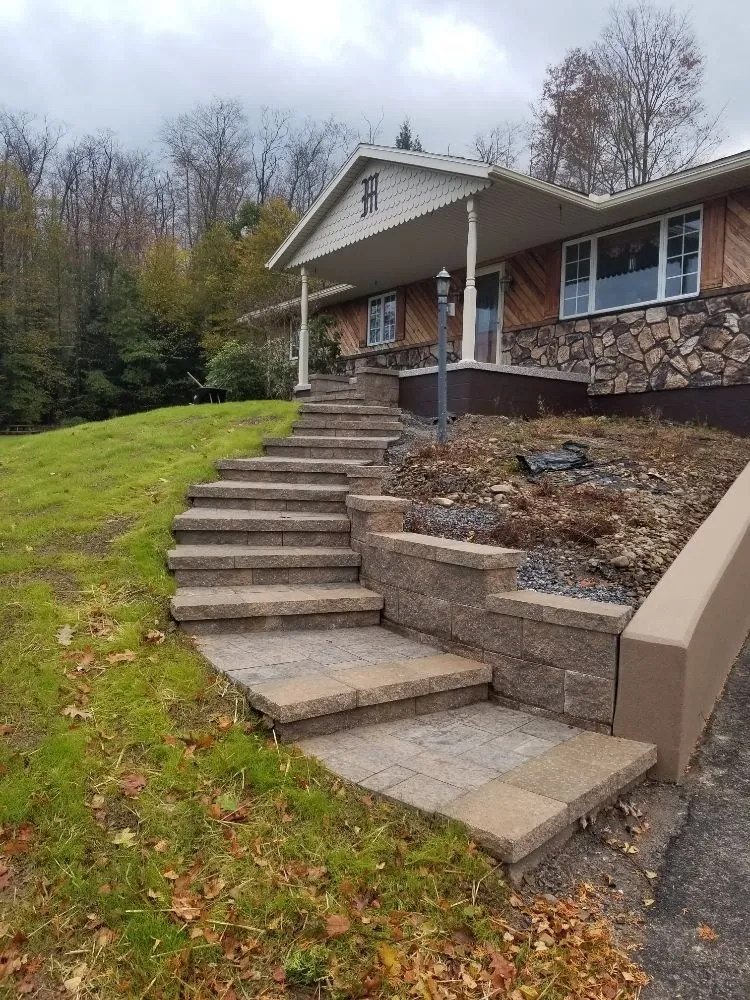 Custom yard cleanup service with custom design across Saint Marys, PA - Hollywood Hardscape