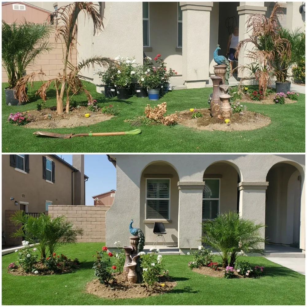 Custom outdoor landscaping with custom design in Toluca Lake, CA by Hollywood Lawn & Pools