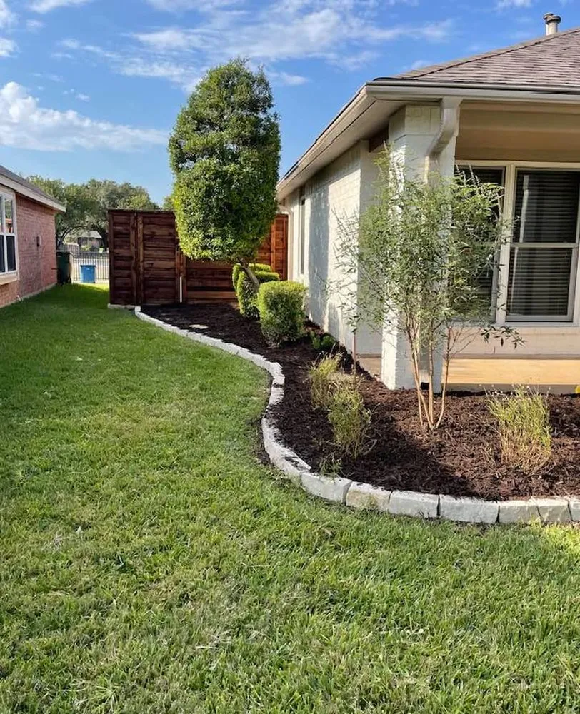 Custom landscape installation in Duncanville, TX - Holy Landscapes