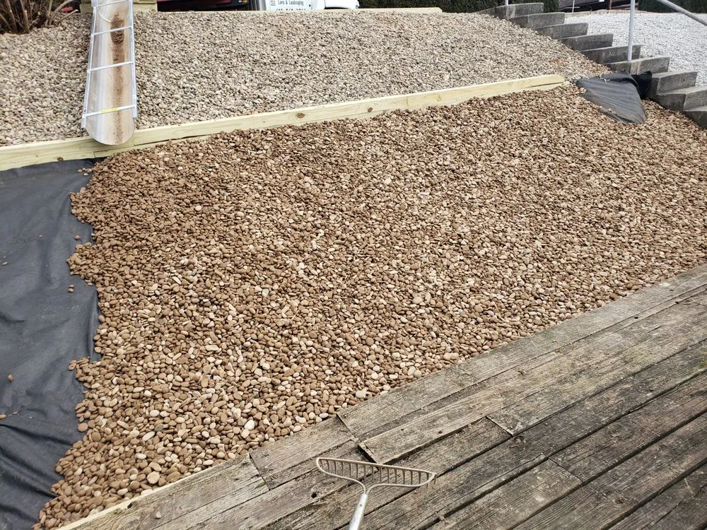 Custom lawn mowing service with custom design in Hamburg, PA by Home Scape Services