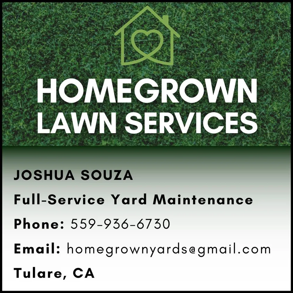 Local lawn mowing service in Tulare, CA - Homegrown Lawn Service