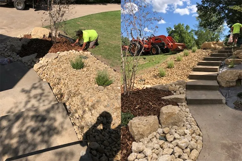 Professional outdoor landscaping in Dubuque, IA by Homestead Eco-Innovations