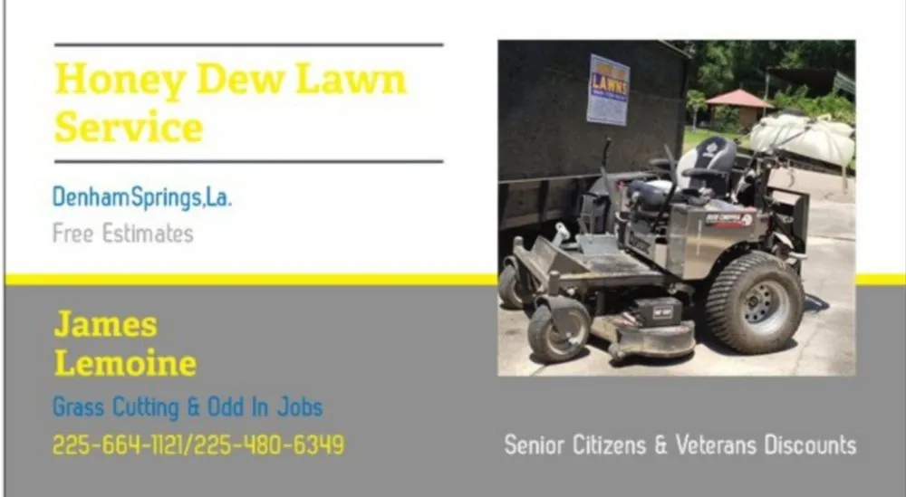 Trusted lawn care service near you across Denham Springs, LA - Honey Dew Lawn Service