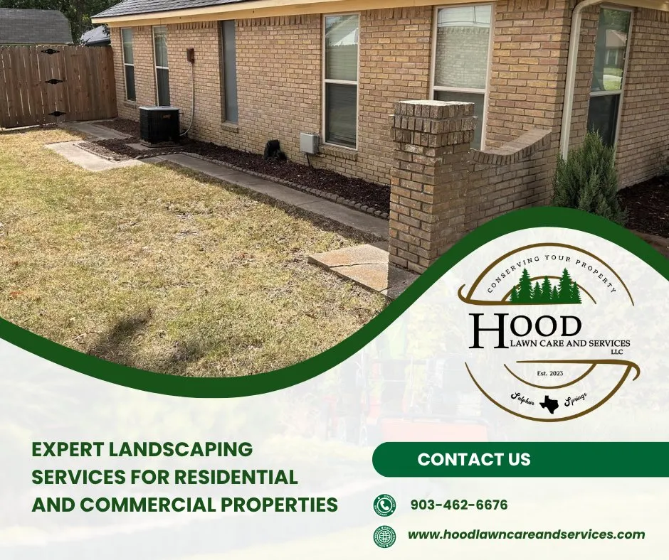 Top-rated lawn mowing service with custom design across Sulphur Springs, TX - Hood Lawn Care and Services