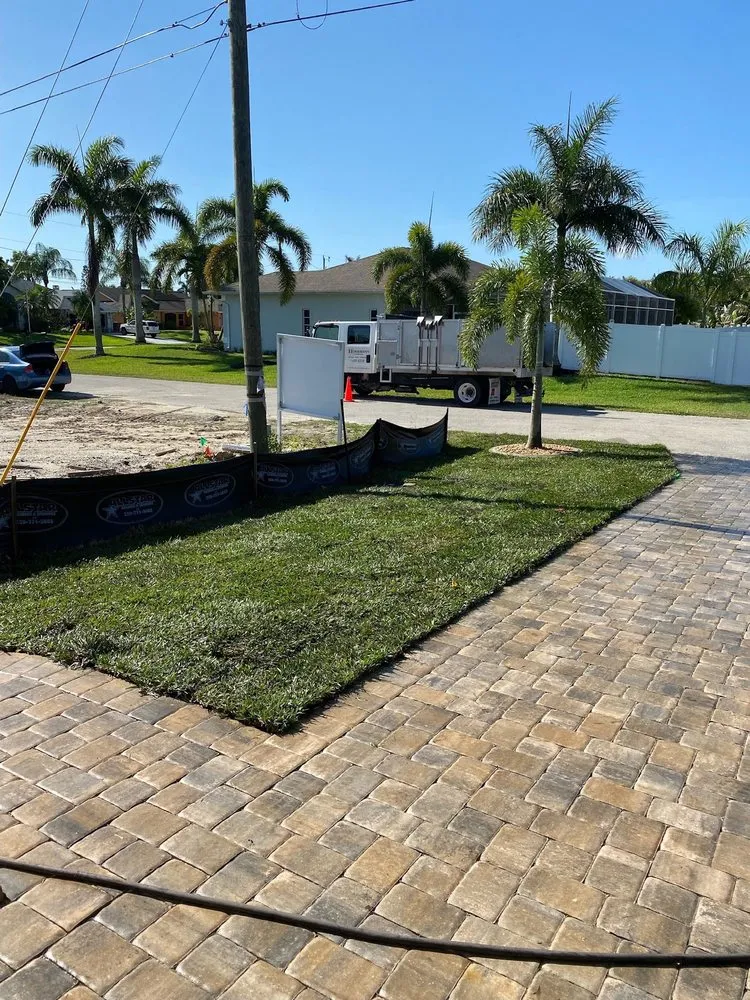 Professional landscape installation in Cape Coral, FL by Horseman's Landscape