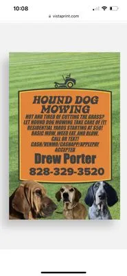 Hound Dog Mowing Logo