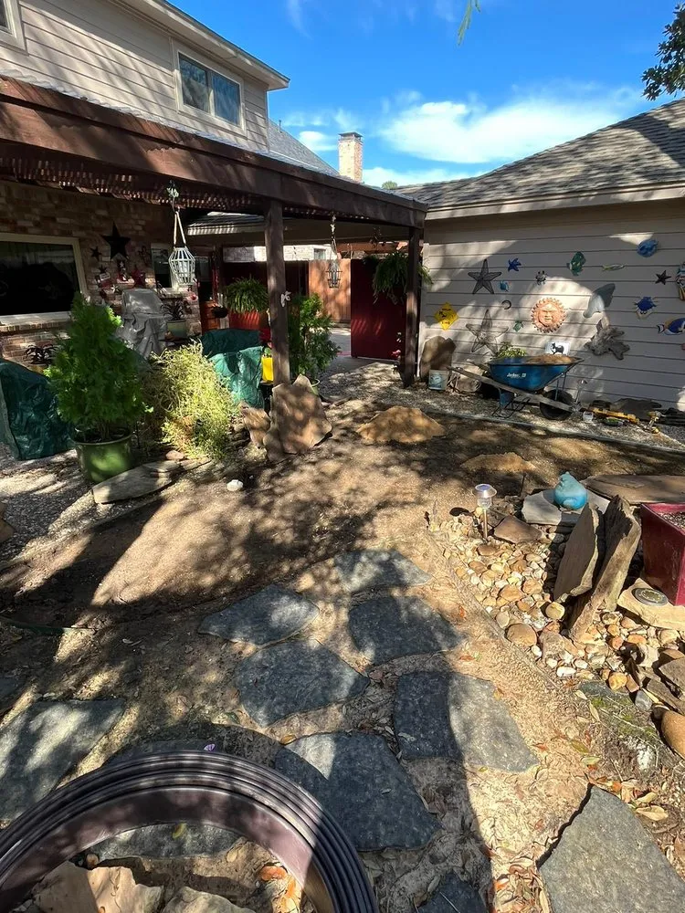 Affordable landscape installation for beautiful yards in Fresno, TX by Houston Lawn Care & Tree Service