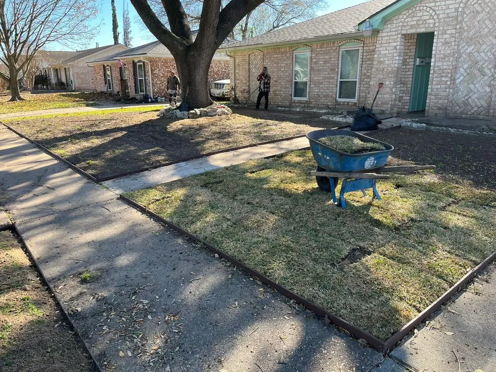 Professional garden landscaping in Fresno, TX by Houston Lawn Care & Tree Service