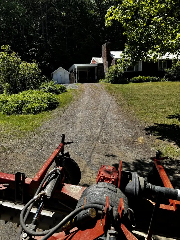Custom landscape installation in Spofford, NH by Howard Construction