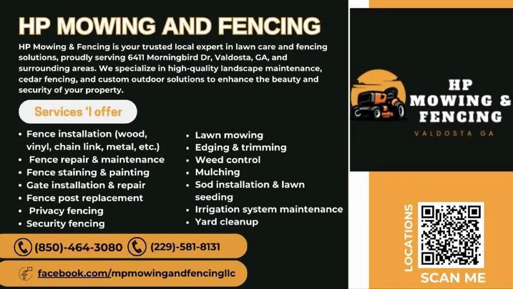 Reliable landscape design in Valdosta, GA - HP Mowing And Fencing