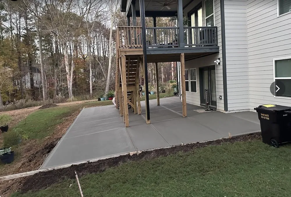 Custom outdoor landscaping in Franklinton, NC by HR Grading