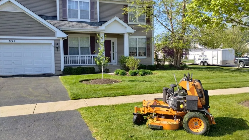 Expert lawn mowing service with custom design across Elgin, IL - Ht Landscaping Services