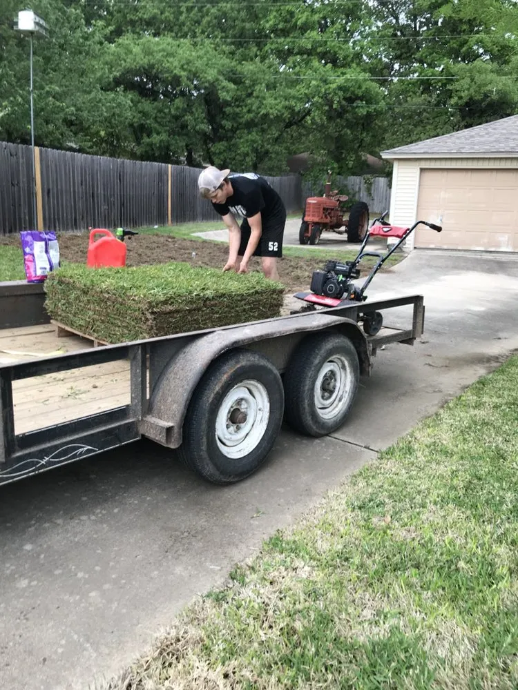 Custom lawn mowing service for year-round maintenance in Springtown, TX by HTG Irrigation and Sod