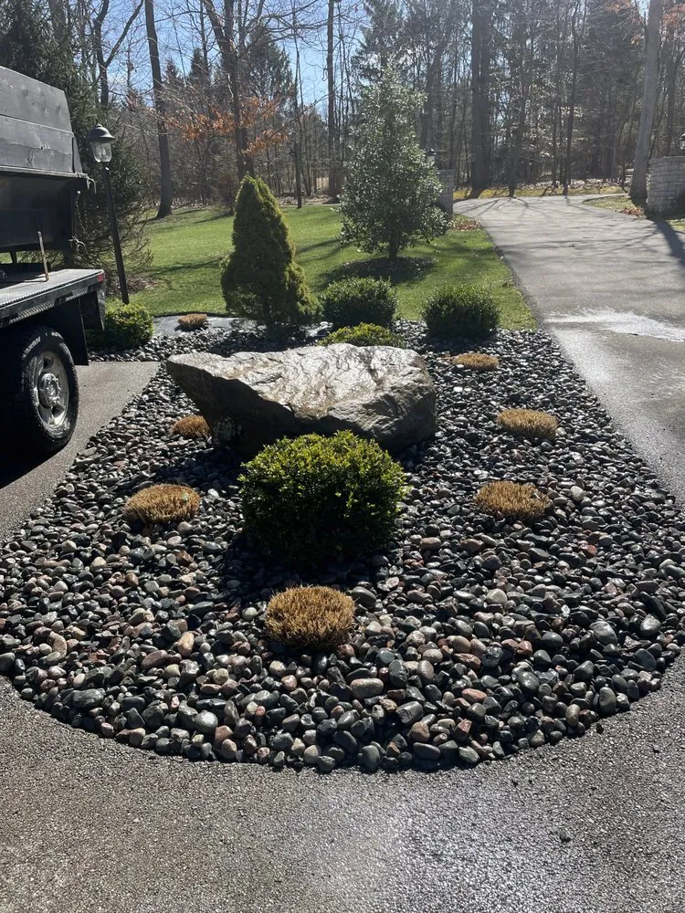 Custom outdoor landscaping with custom design in New Derry, PA by Hudscapes