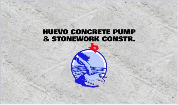 Huevo Concrete Pumping & StoneWork Construction Logo
