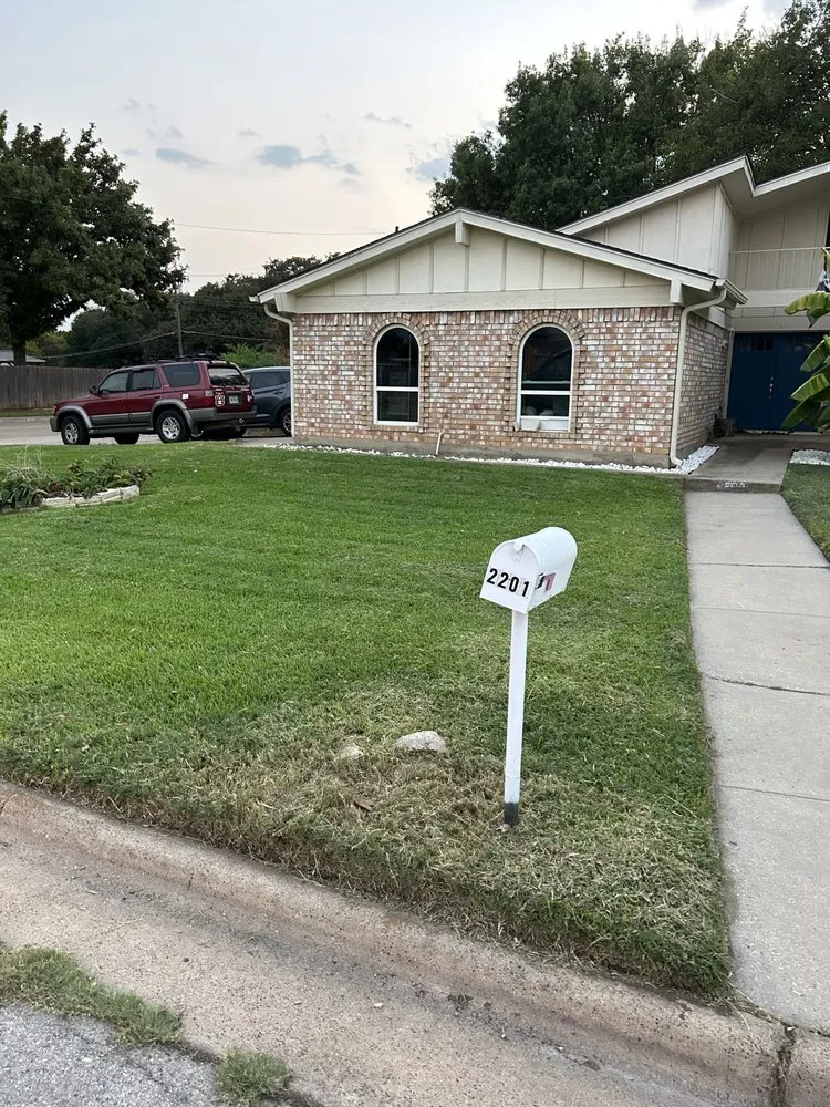 Professional landscape installation in North Richland Hills, TX by Hughes Lawn and Irrigation