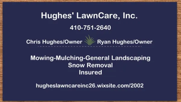 Local lawn mowing service in Finksburg, MD by Hughes LawnCare