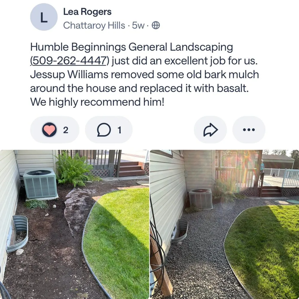 Local landscape design for beautiful yards in Deer Park, WA by Humble Beginnings General Landscaping