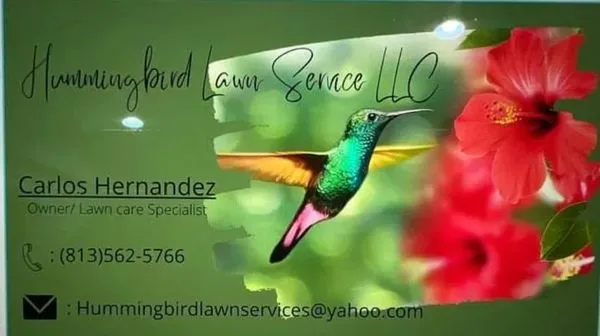 Humming bird Lawn Services Logo