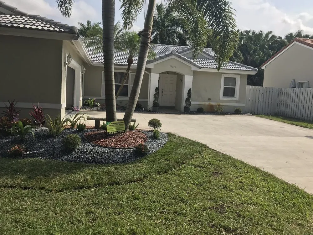 Professional yard cleanup service for residential properties across Miramar, FL - Hummingbird Landscaping & Designs