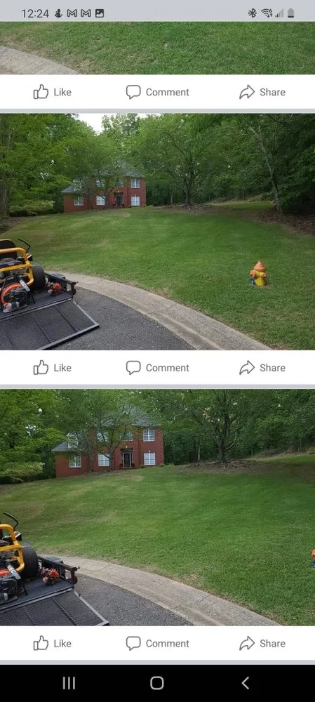 Affordable lawn mowing service in Harpersville, AL by Hummingbird Lawn Care