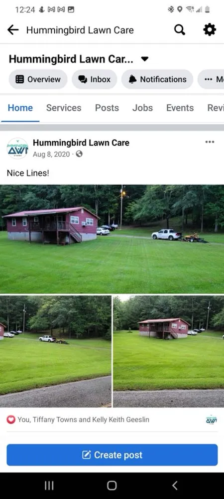Affordable lawn mowing service in Harpersville, AL by Hummingbird Lawn Care