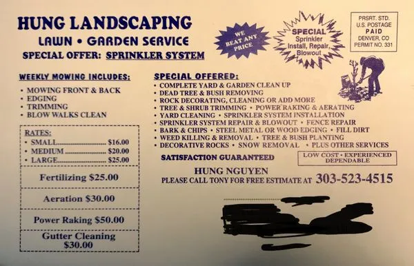 Hung's Landscaping Logo