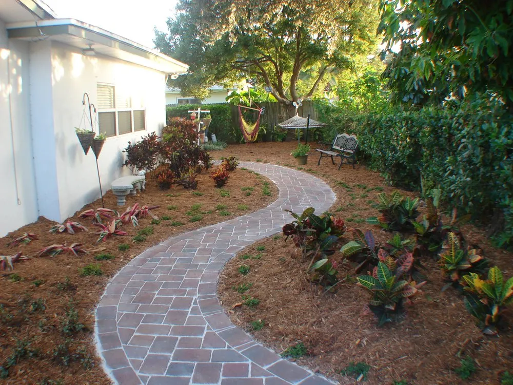 Affordable landscape installation with custom design in Clearwater, FL by Hunter's Landscaping & Lawn Maintenance