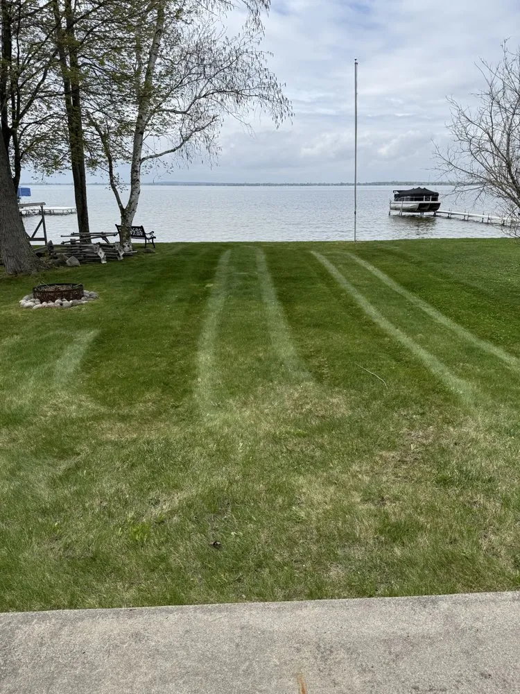 Custom garden landscaping for year-round maintenance in Houghton Lake, MI by Hunt’s Property Services