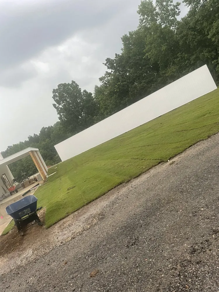 Custom landscape installation with custom design across Golden, MS - Hurst Lawn