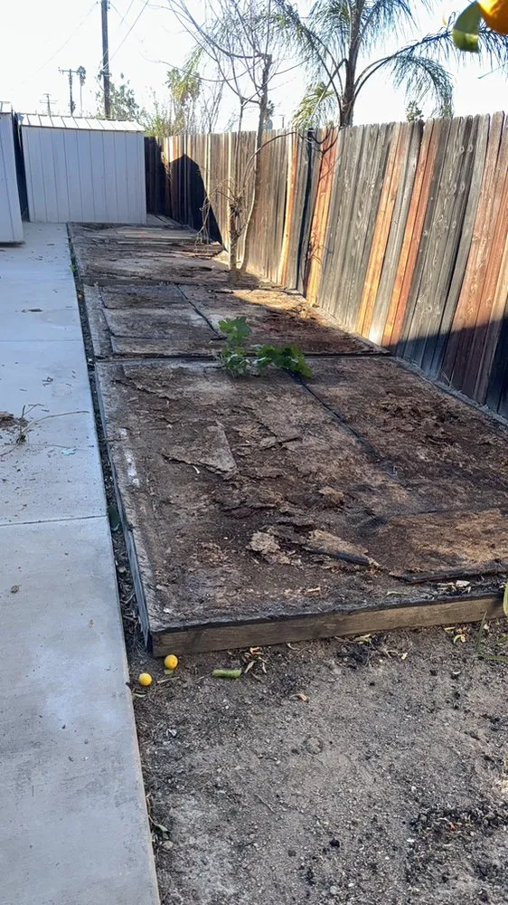 Custom garden landscaping with custom design in Hesperia, CA by Husky Concrete Renoval