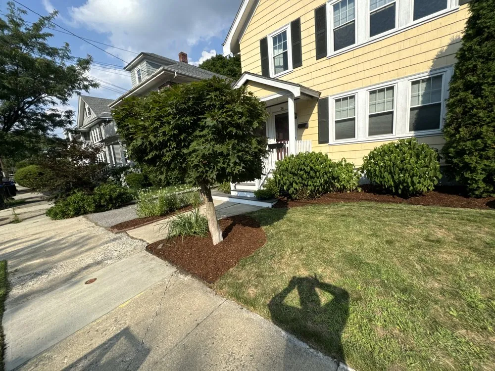 Professional lawn mowing service with custom design across Providence, RI - H&V Landscaping