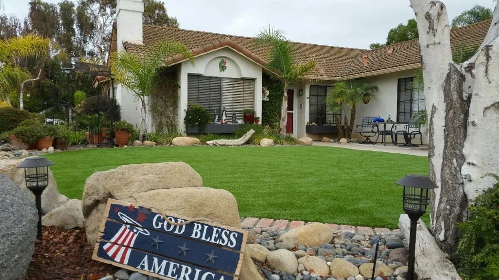 Reliable garden landscaping for homes in Oceanside, CA by Hybrid Turf Corp California