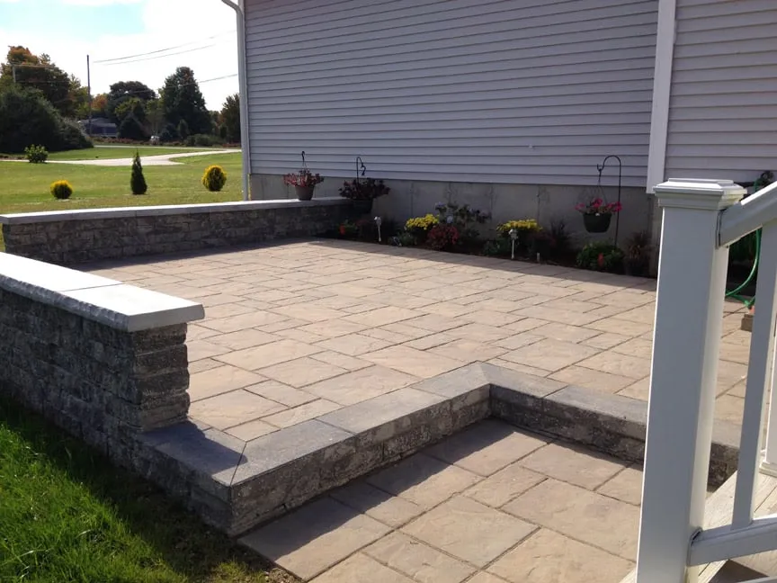 Custom landscape installation for beautiful yards in Norwich, CT by Hyde Park Landscape