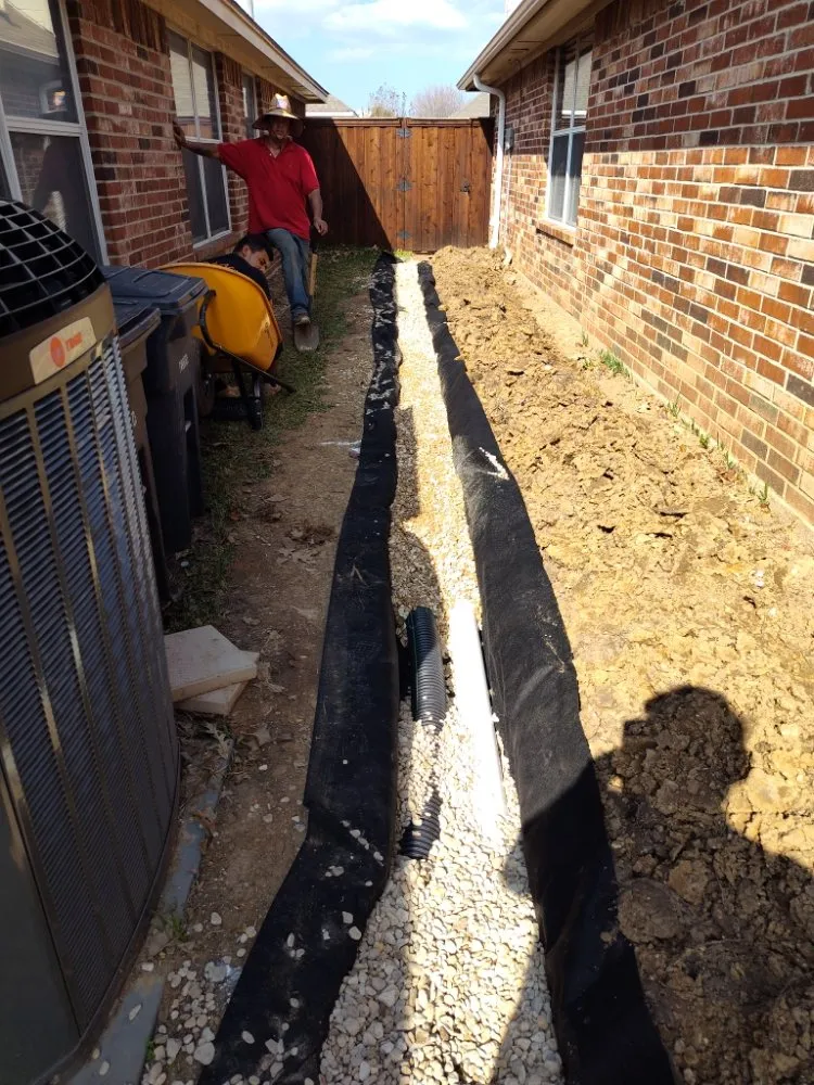 Custom landscape installation in Arlington, TX - Hydrology Services