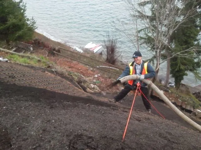 Top-rated garden landscaping for homes in Orting, WA by Hydroseeding & Bark Blowers